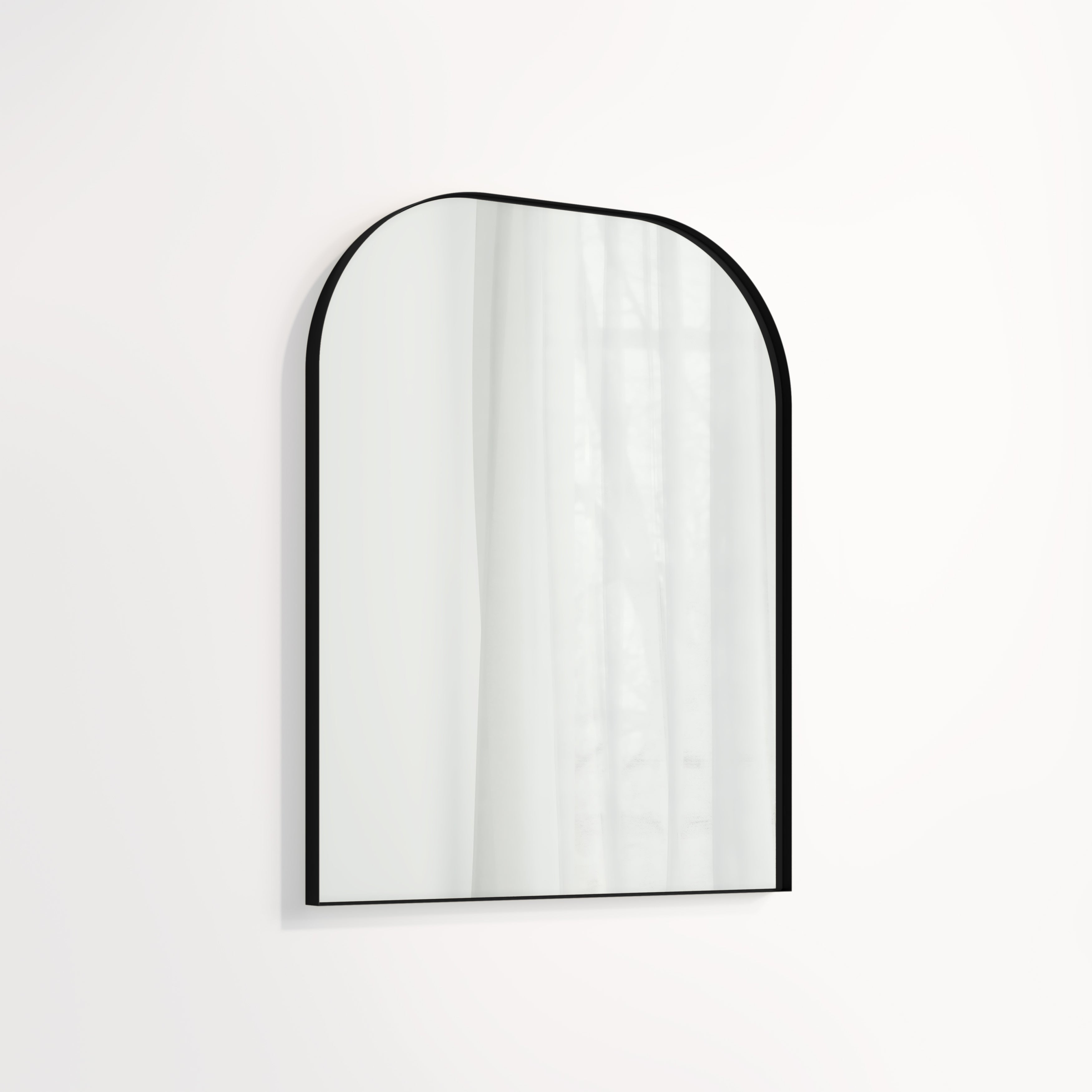 Arch Wall Mirror 600 x 750mm - Matte Black - ABI Interiors UK